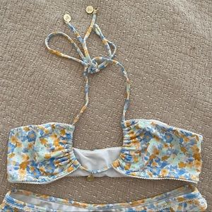 BYDEE AUSTRALIA Queen Blue Floral Bikini TOP ONLY